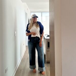Madewell Blue Flare SuperWide Leg Jeans (Curvy)